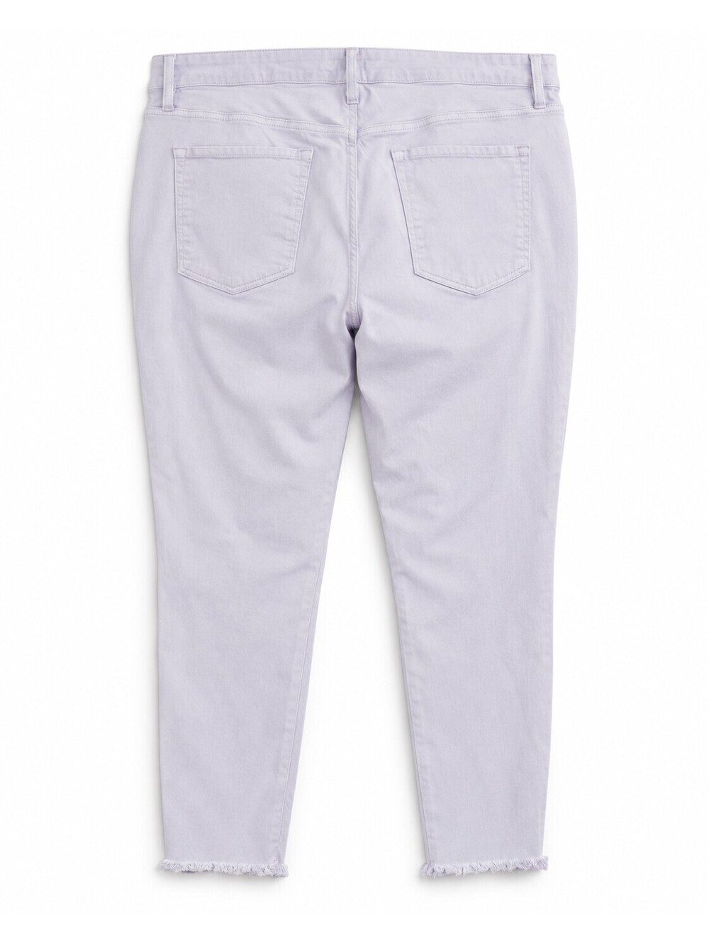 LOFT Plus Modern Skinny Jeans Womens 22 Lilac Frayed Hem Ankle Slit Stretch